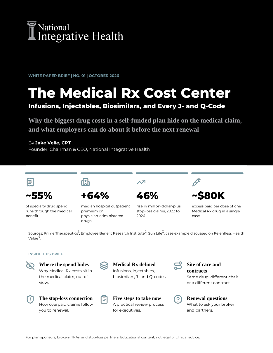 Cover of the National Integrative Health NIH White Paper Brief, The Medical Rx Cost Center